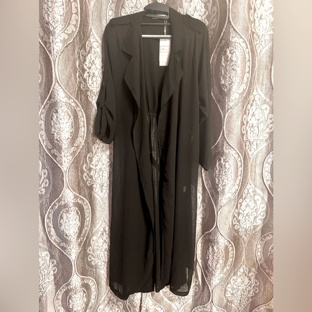 Black Maxi Duster New Extra Large